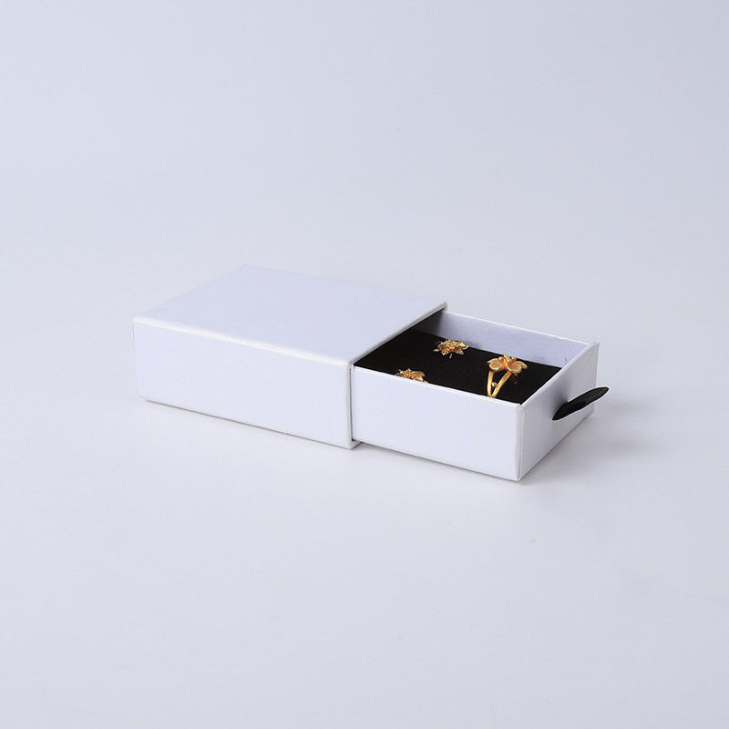 Rectangular jewellery Box Eco Friendly square paper white drawer Jewelry Box