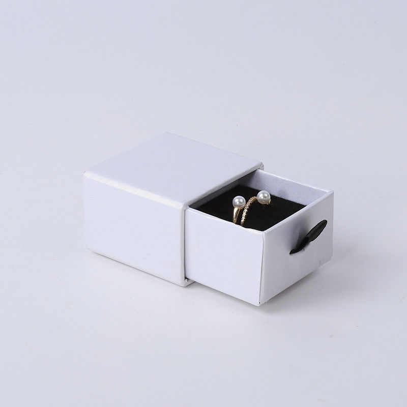 Rectangular jewellery Box Eco Friendly square paper white drawer Jewelry Box