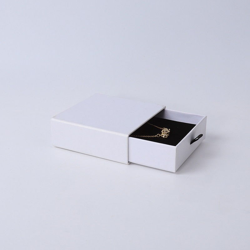 Rectangular jewellery Box Eco Friendly square paper white drawer Jewelry Box