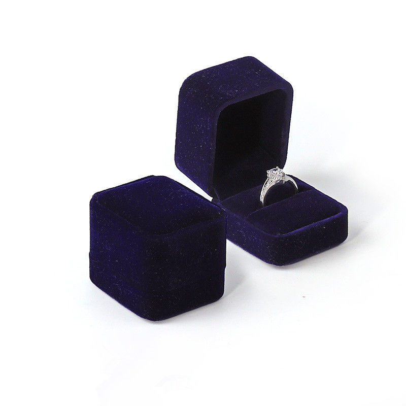 Custom Size Personalised Double Wedding Ring Box Velvet  Inner Material