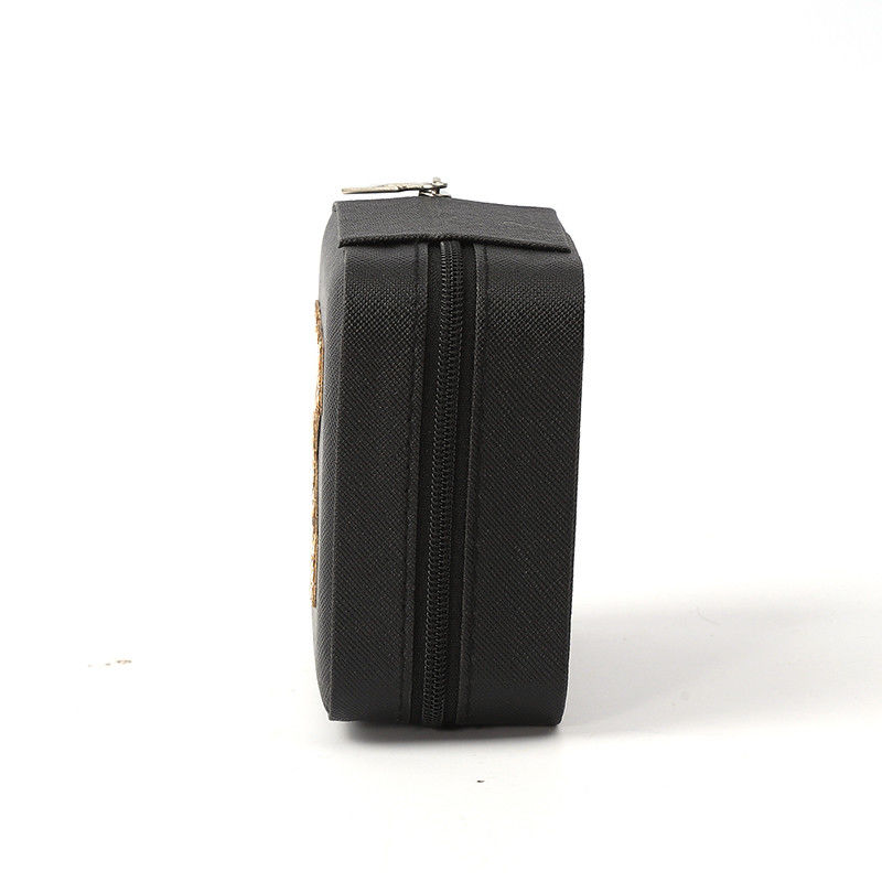 Luxury Jewellery Gift Storage Box Custom Logo Portable Small Leather Black Organizer Travel Case