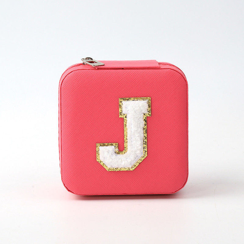 Luxury Jewellery Gift Storage Box Custom Portable Small Leather Rose Red Jewelry Organizer Travel Case