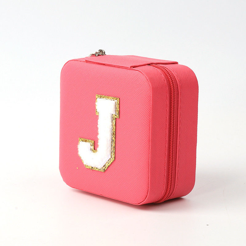 Luxury Jewellery Gift Storage Box Custom Portable Small Leather Rose Red Jewelry Organizer Travel Case