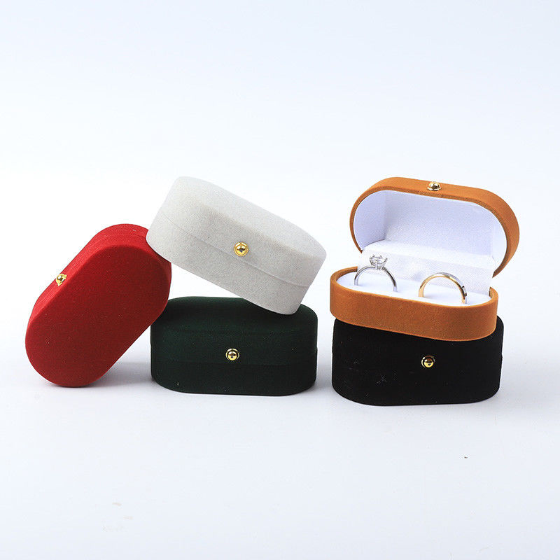 Custom Velvet Ring Box Packaging For Wedding And Engagement Jewelry