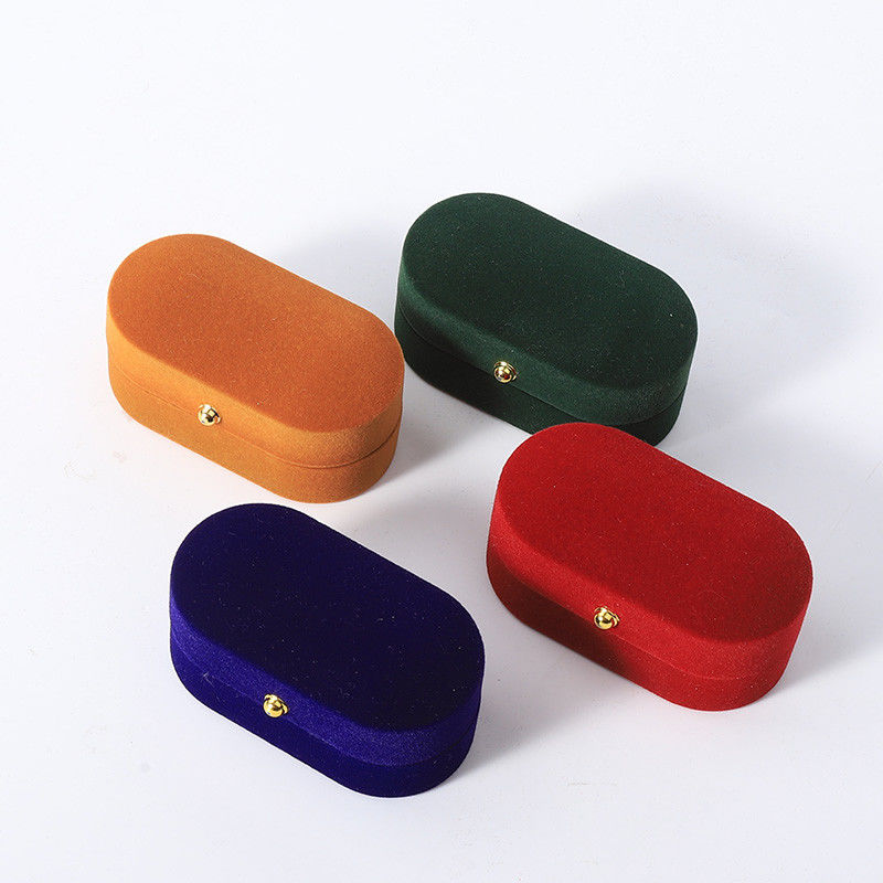 Custom Velvet Ring Box Packaging For Wedding And Engagement Jewelry