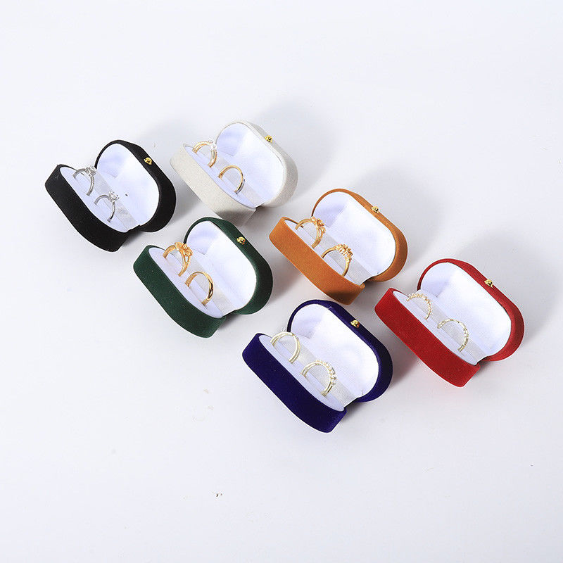 Custom Velvet Ring Box Packaging For Wedding And Engagement Jewelry