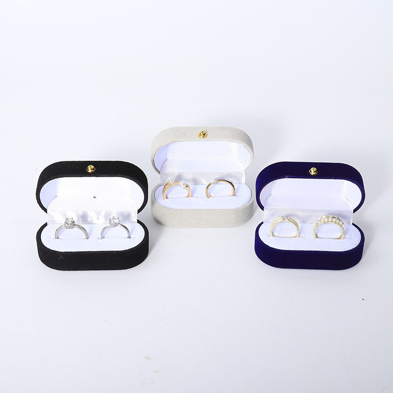 Custom Velvet Ring Box Packaging For Wedding And Engagement Jewelry