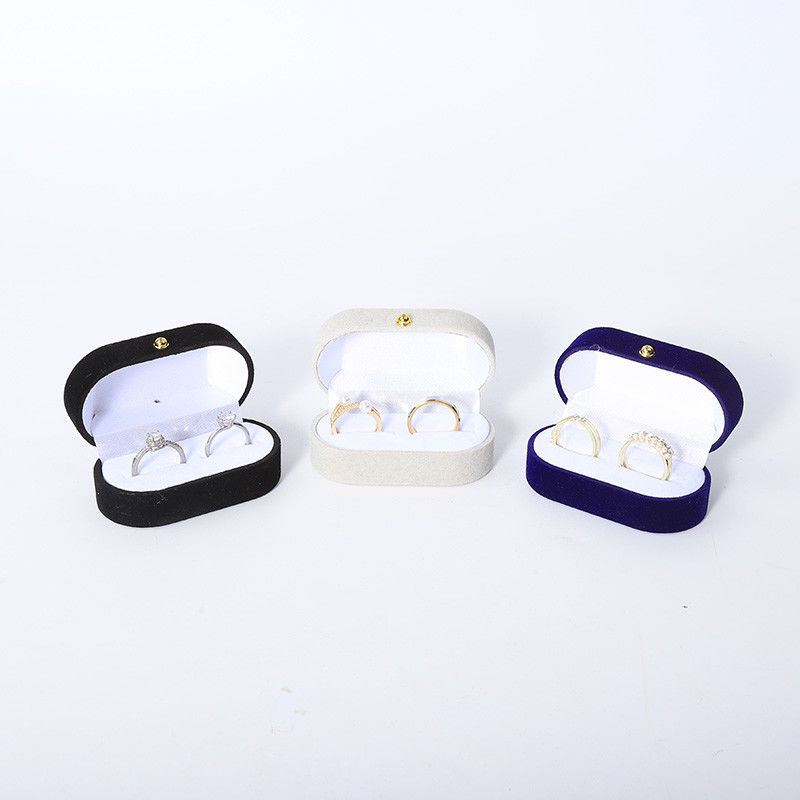 Custom Velvet Ring Box Packaging For Wedding And Engagement Jewelry