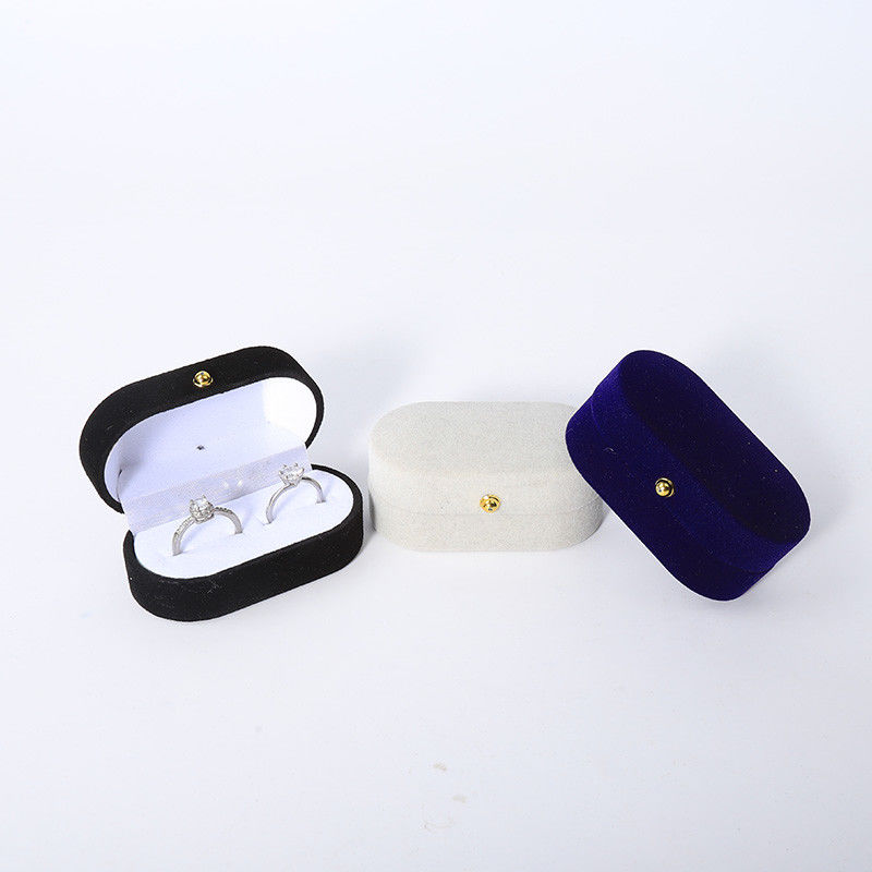 Custom Velvet Ring Box Packaging For Wedding And Engagement Jewelry