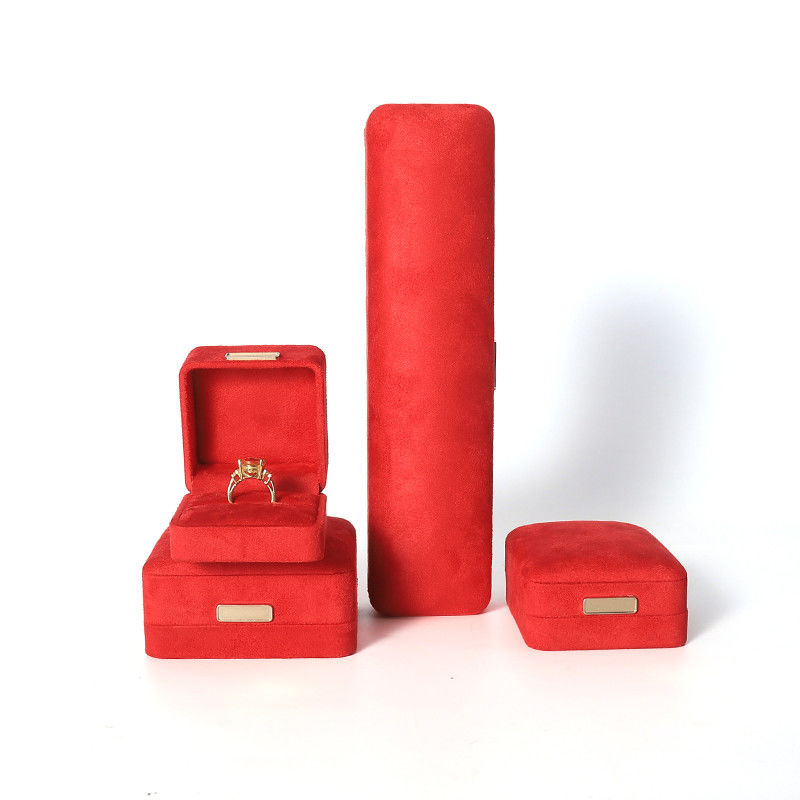 hign end luxury red flannel velvet Jewellery Box for bracelet Necklace ring Earring