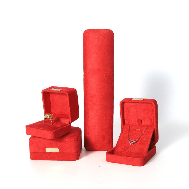 hign end luxury red flannel velvet Jewellery Box for bracelet Necklace ring Earring