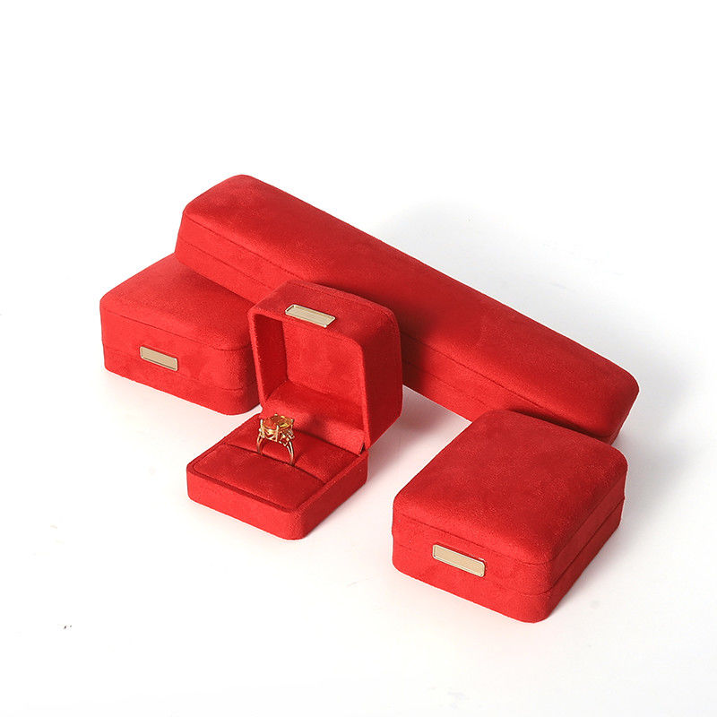 hign end luxury red flannel velvet Jewellery Box for bracelet Necklace ring Earring