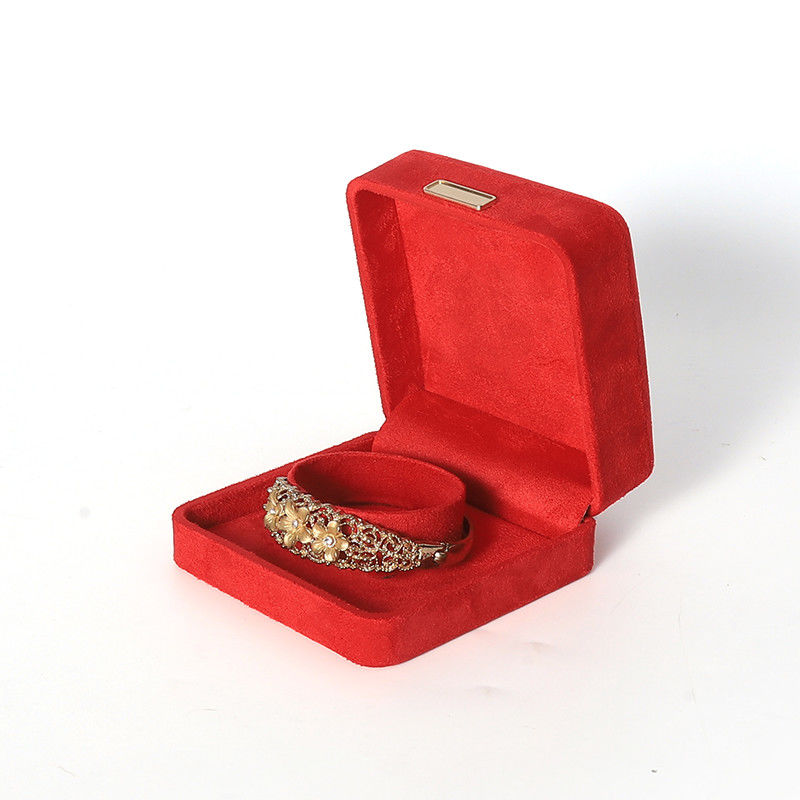 hign end luxury red flannel velvet Jewellery Box for bracelet Necklace ring Earring