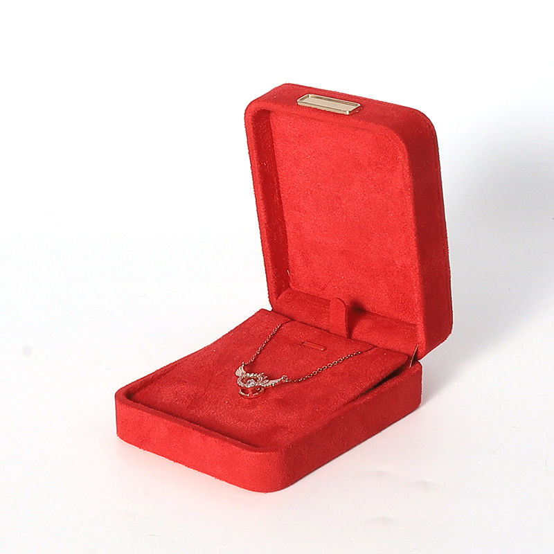 hign end luxury red flannel velvet Jewellery Box for bracelet Necklace ring Earring