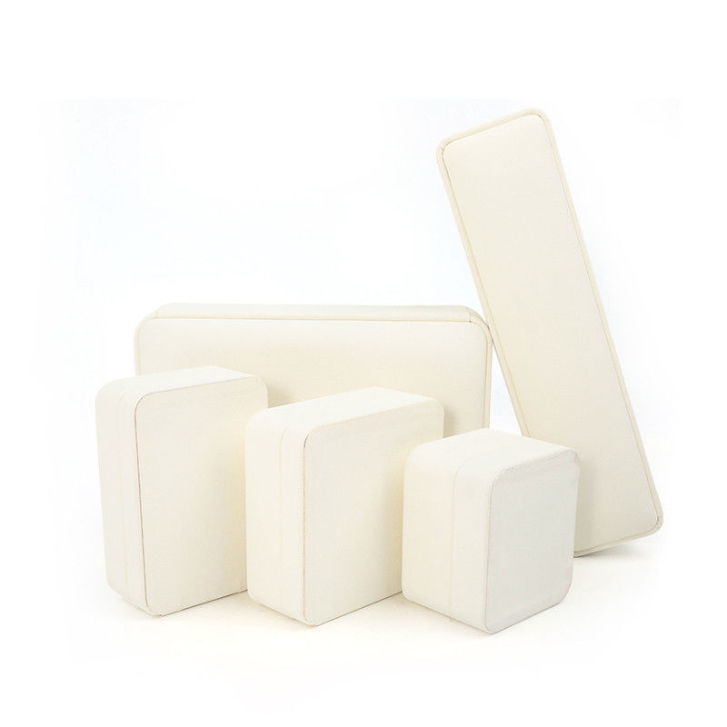 White Leather Jewelry Box  big Jewelry Set Packaging With Customized Logo