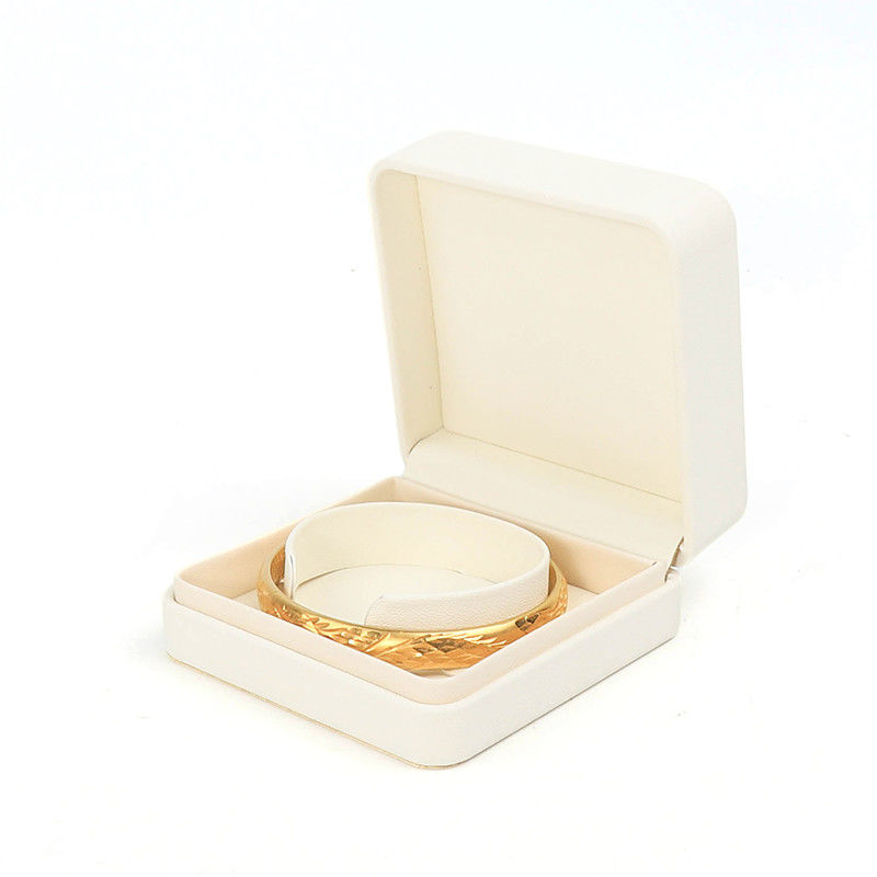 White Leather Jewelry Box  big Jewelry Set Packaging With Customized Logo