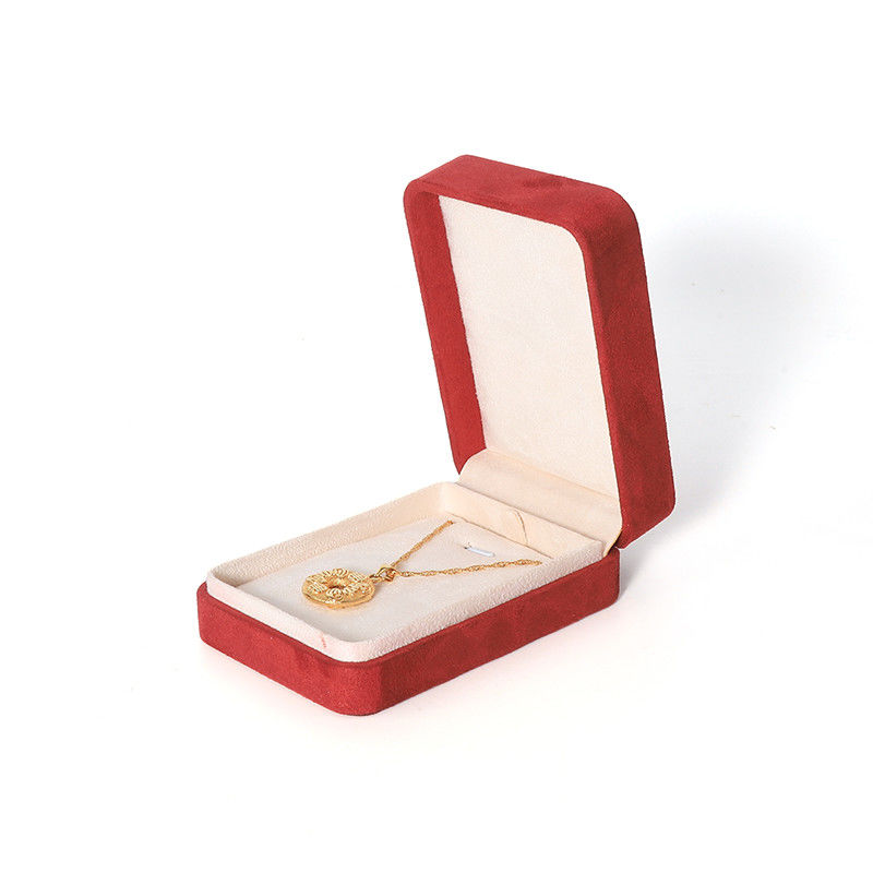 Premium Red Jewelry Box Packaging  for Big Necklace Bracelet Earrings Ring Set