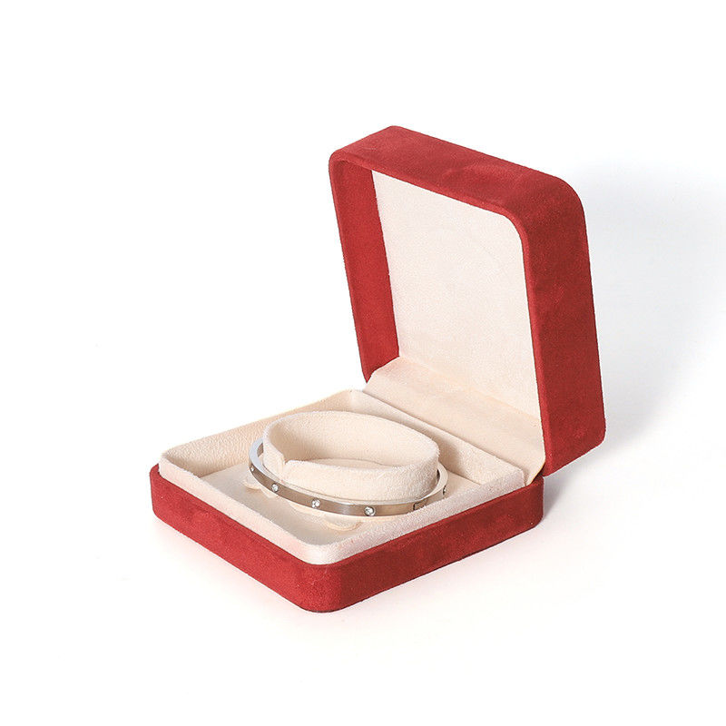 Premium Red Jewelry Box Packaging  for Big Necklace Bracelet Earrings Ring Set