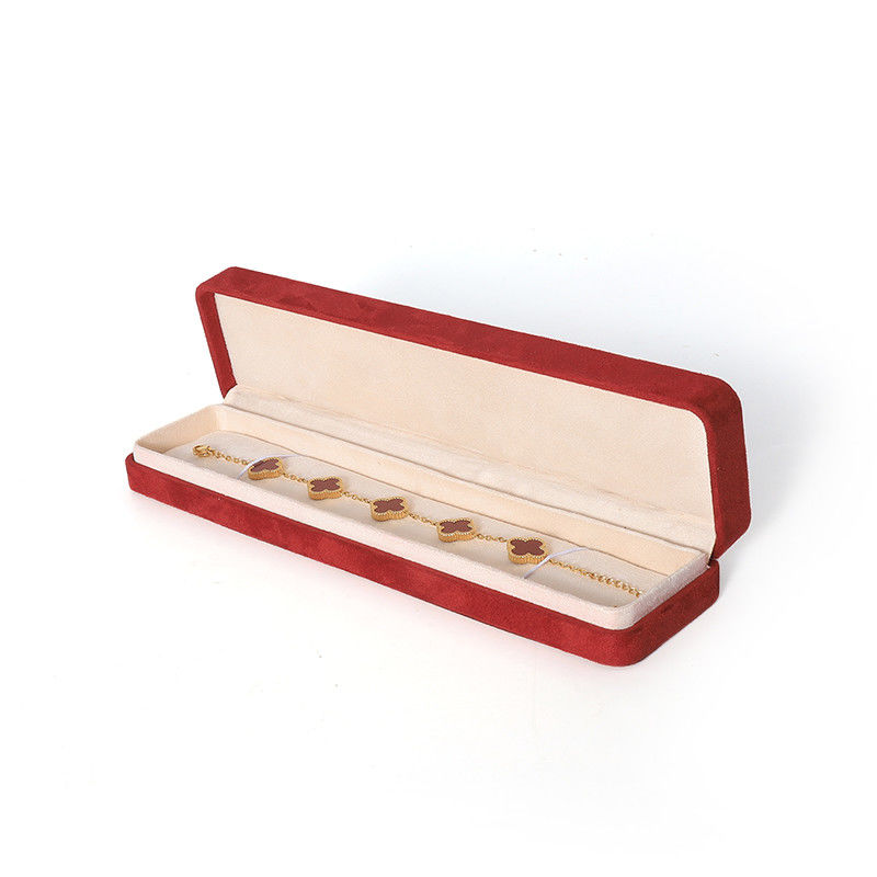 Premium Red Jewelry Box Packaging  for Big Necklace Bracelet Earrings Ring Set