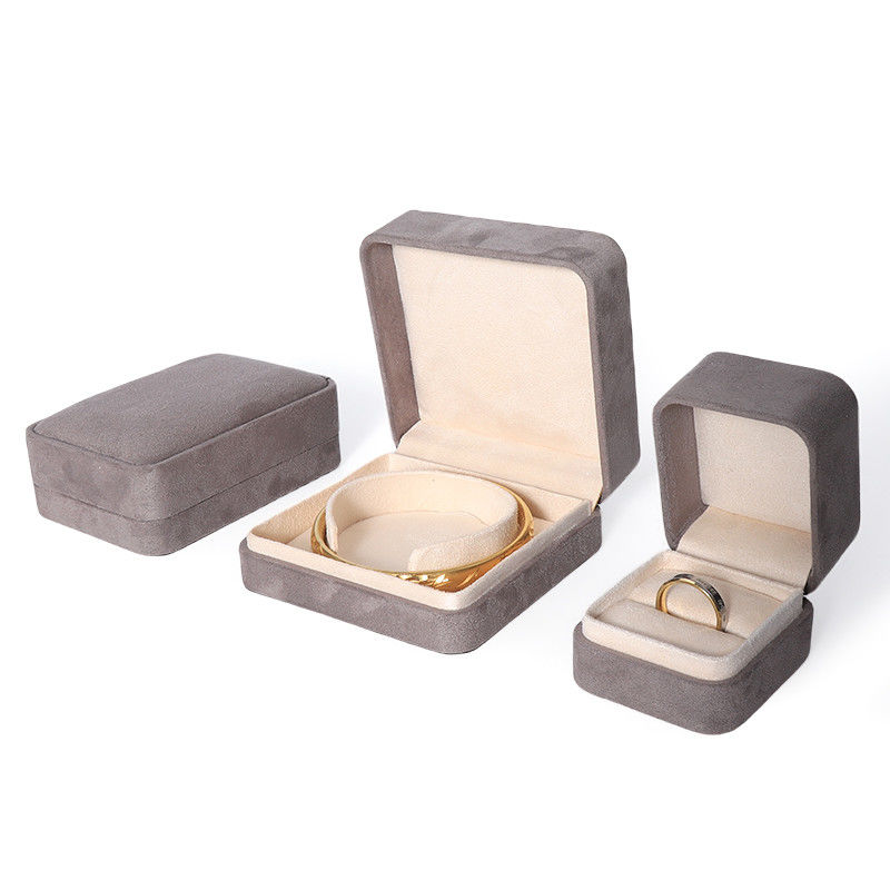 Premium Gray Jewellery Packaging Box Custom Hign End Big Jewelry Set Necklace Bracelet Earrings Ring Packaging