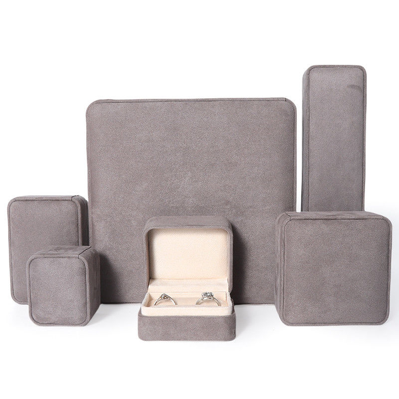 Premium Gray Jewellery Packaging Box Custom Hign End Big Jewelry Set Necklace Bracelet Earrings Ring Packaging