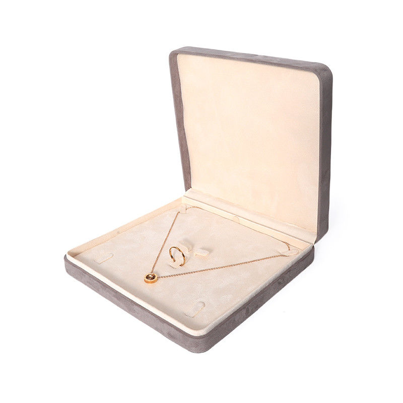 Premium Gray Jewellery Packaging Box Custom Hign End Big Jewelry Set Necklace Bracelet Earrings Ring Packaging
