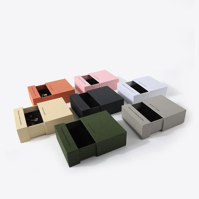 China manufacturing wholesale high quality Necklace Earring Bracelet ring box Jewellery packaging Personalized Custom Eco Friendly Cardboard Paper white Drawer Jewelry Box with logo