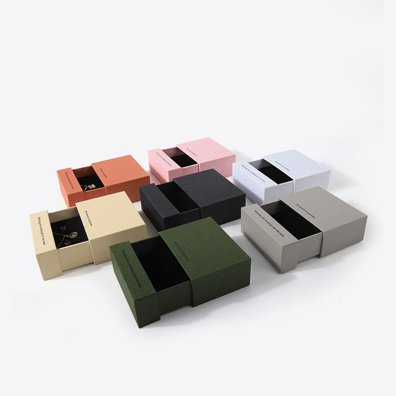 China manufacturing wholesale high quality Necklace Earring Bracelet ring box Jewellery packaging Personalized Custom Eco Friendly Cardboard Paper Drawer Jewelry Box with logo