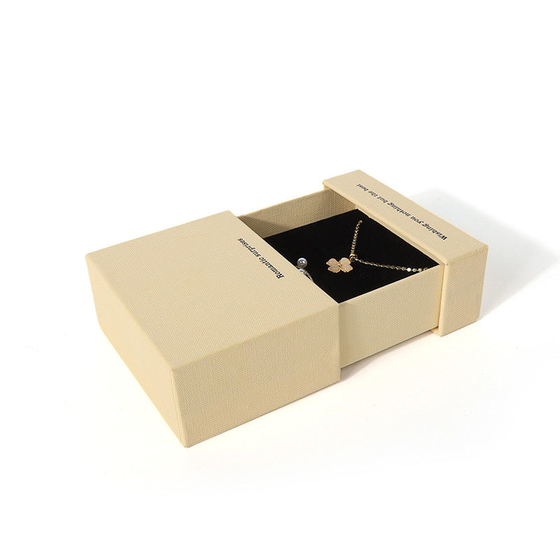 China manufacturing wholesale high quality Necklace Earring Bracelet ring box Jewellery packaging Personalized Custom Eco Friendly Cardboard Paper Drawer Jewelry Box with logo