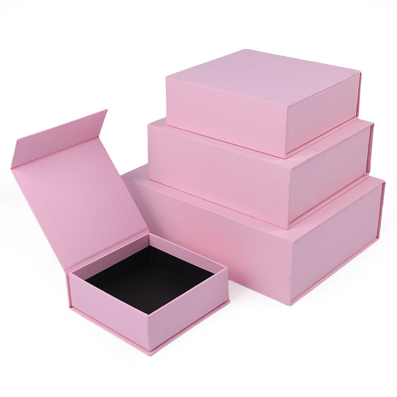 Wholesale manufacturing high quality Magnetic Gift Box Packaging Custom logo luxury Eco Friendly Cardboard Paper pink Magnetic Jewelry Box