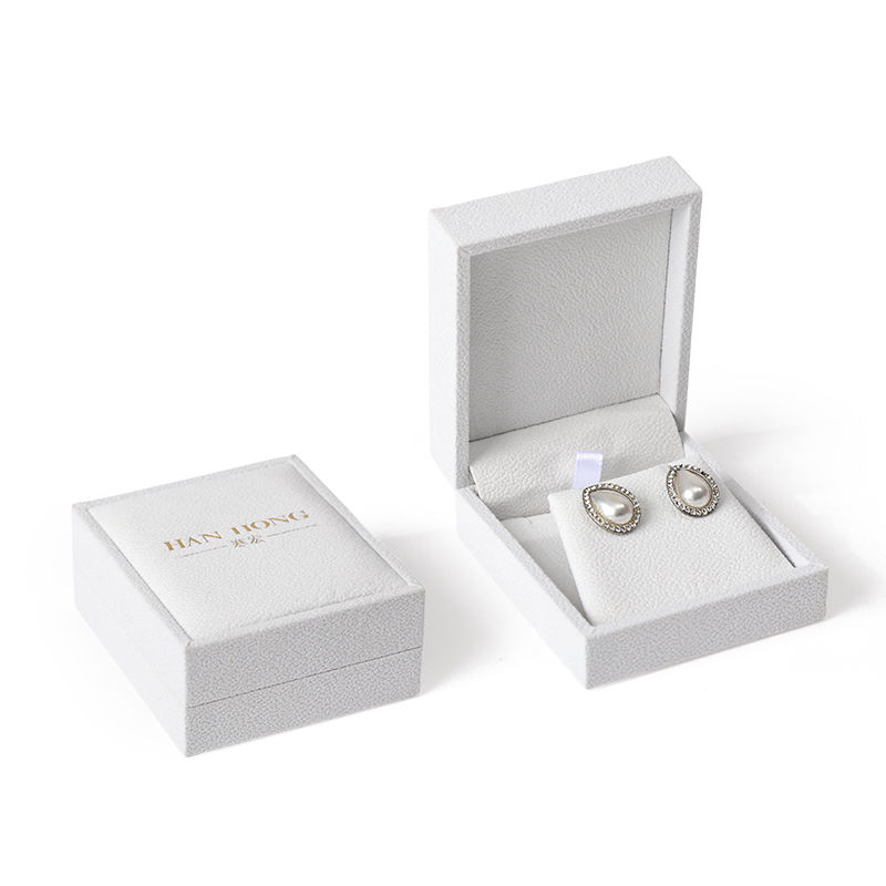 high end velvet square white jewelry box for bracelet Necklace ring packaging
