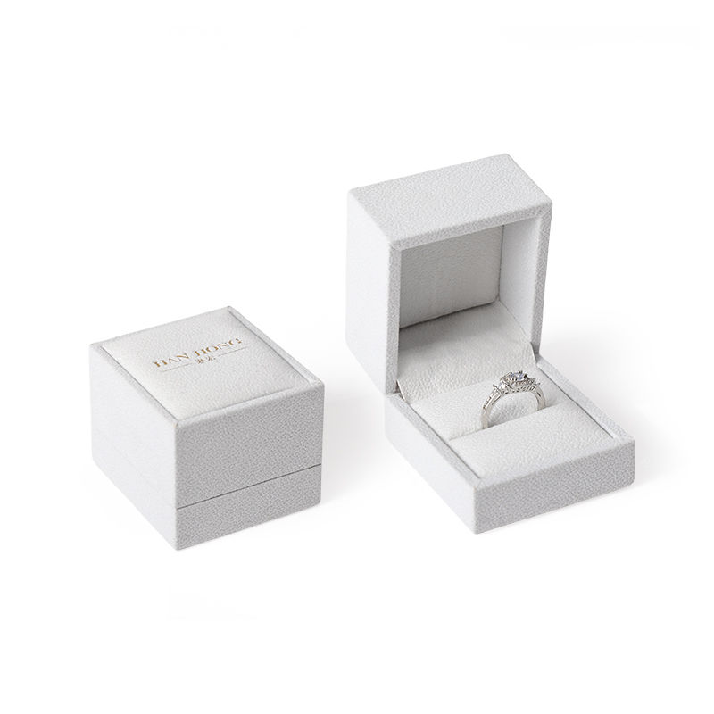 high end velvet square white jewelry box for bracelet Necklace ring packaging