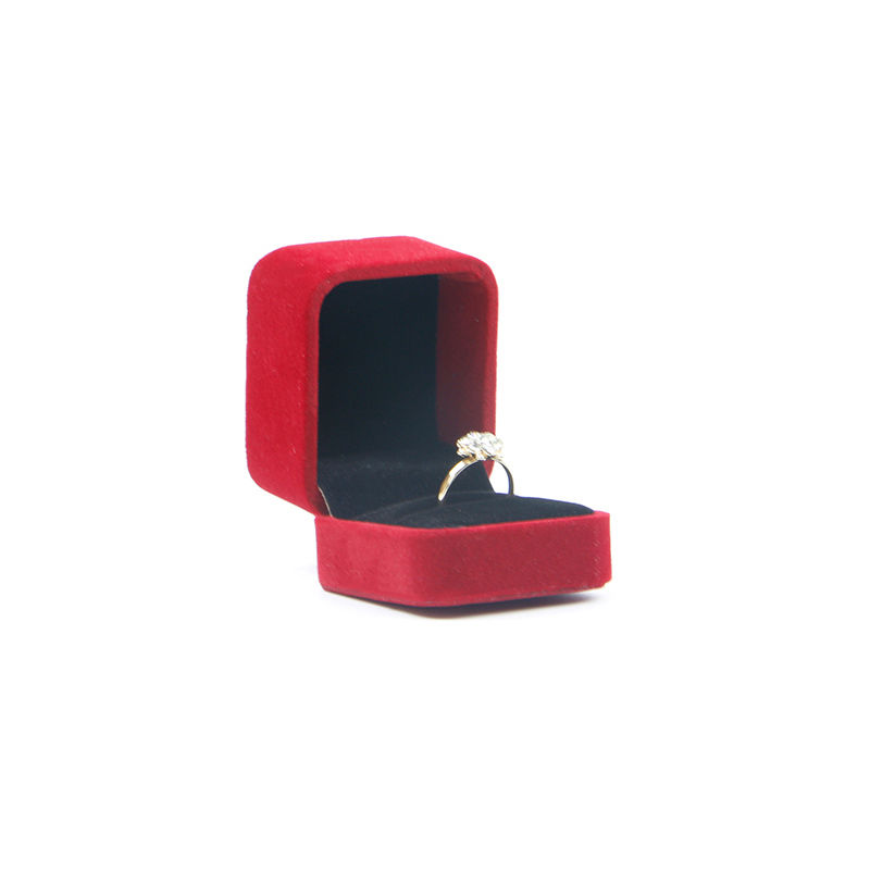 OEM ODM high end velvet Jewellery Box luxury customizable logo Red Velvet Jewelry Box