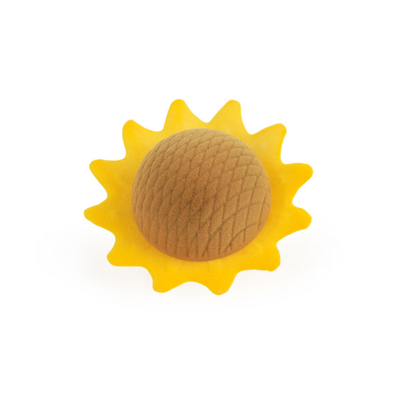 personalized  hign quality sunflower velvet yellow jewelry box for ring