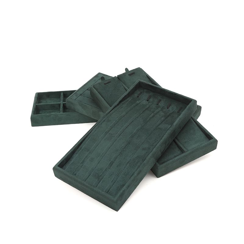 OEM Luxury Velvet Jewelry Trays Custom logo Organizer Jewellery Trays Jewelry Set Display