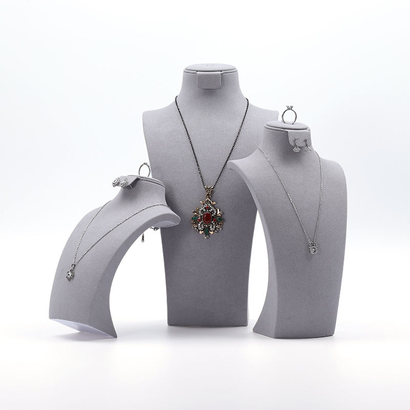 High End Jewellery Mannequin Custom gray Jewelry Stand Display Jewelry Mannequin
