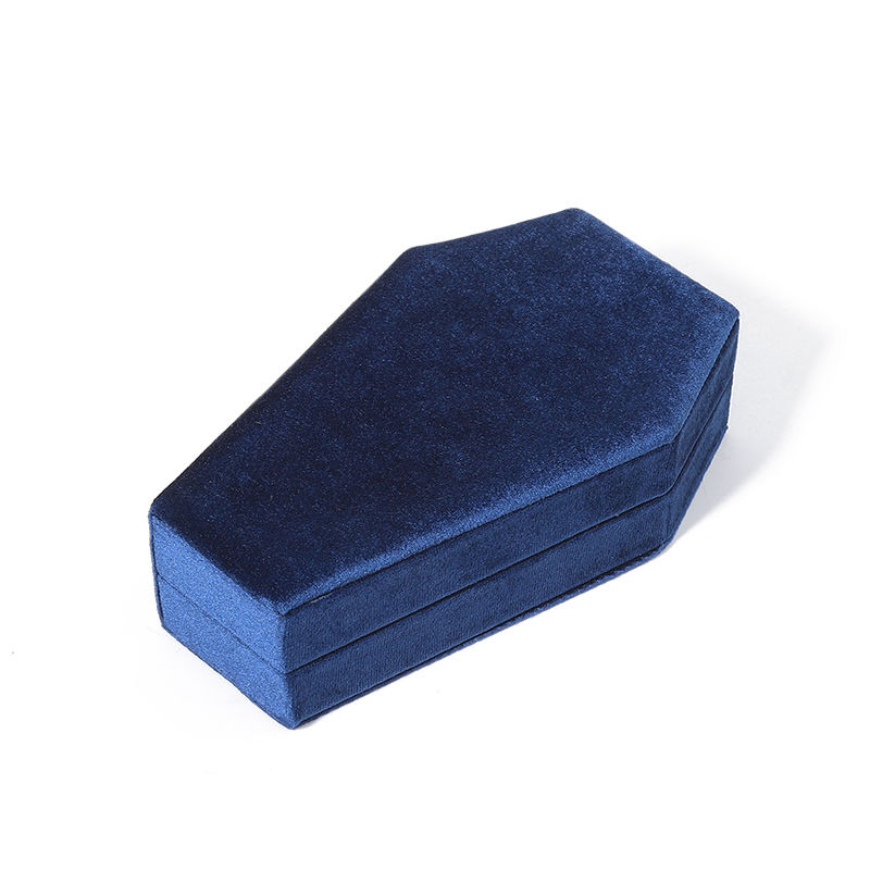 Custom Organizer Storage blue velvet Jewelry Travel Box OEM Christmas jewelry gift box