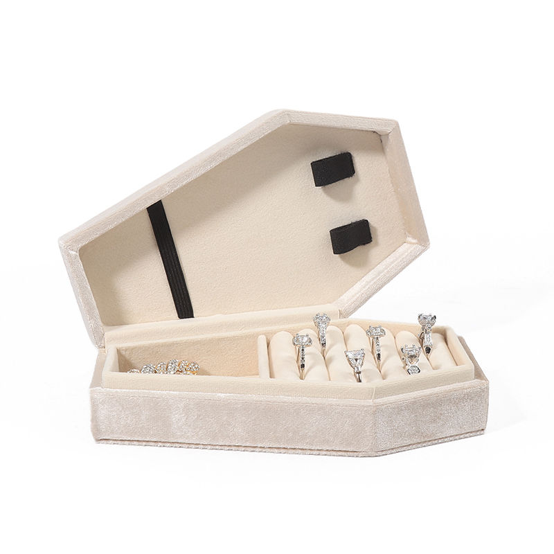 Custom Organizer Storage white velvet Jewelry Travel Box OEM Christmas jewelry gift box