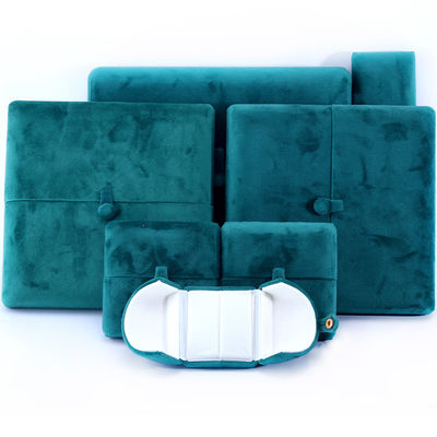 elegante dubbele sieradendoos met hoogwaardig groen fluweel, sieradendoos met logo