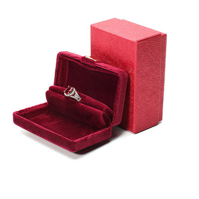 Custom Logo Metal Jewelry Packaging Box for Luxury Red Earrings Bracelet Necklace Ring