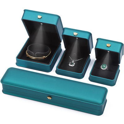 Light Green Led Light Jewellery Box For Necklace Bracelet Ring Earrings Custom Size