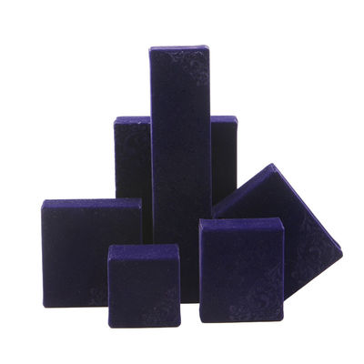 Handmade Embossed Blue Jewelry Packaging Box for My Velvet Necklace and Blue Ring