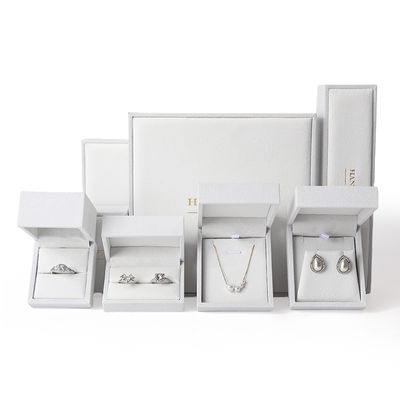 high end velvet square white jewelry box for bracelet Necklace ring packaging