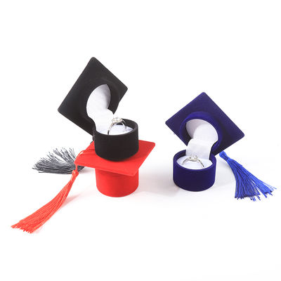 personalized hign quality flip mortarboard velvet  jewelry box for Holiday gifts